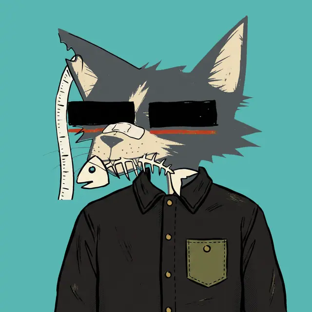 Broker #2026, a screenprinted alley cat.