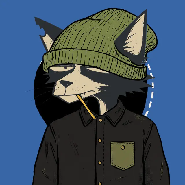 Broker #2028, a screenprinted alley cat.