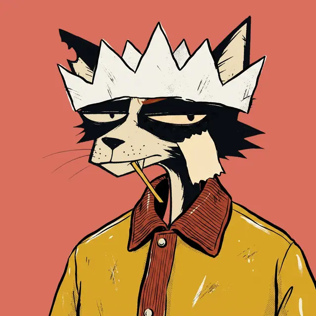 Broker #2037, a screenprinted alley cat.
