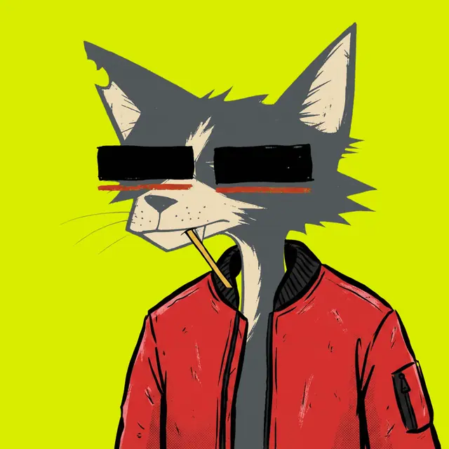 Broker #2040, a screenprinted alley cat.