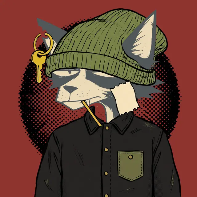 Broker #2043, a screenprinted alley cat.