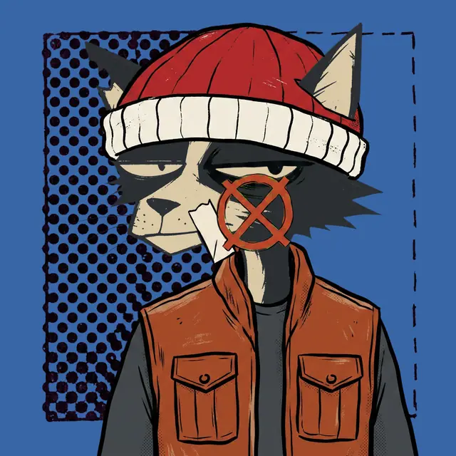 Broker #2046, a screenprinted alley cat.