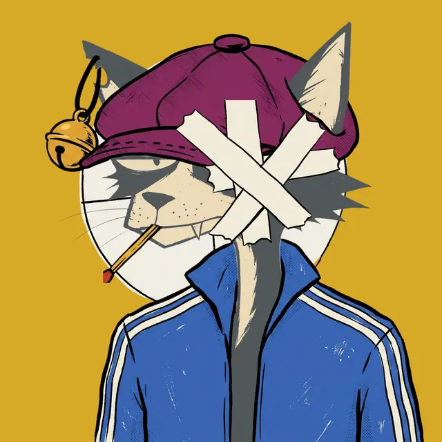 Broker #2068, a screenprinted alley cat.