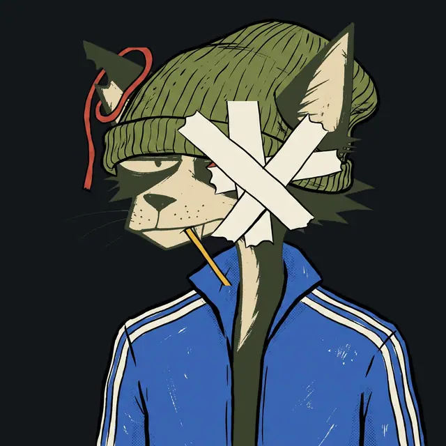 Broker #2077, a screenprinted alley cat.