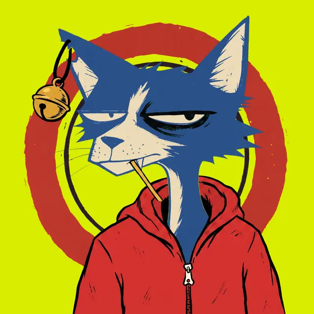 Broker #2078, a screenprinted alley cat.