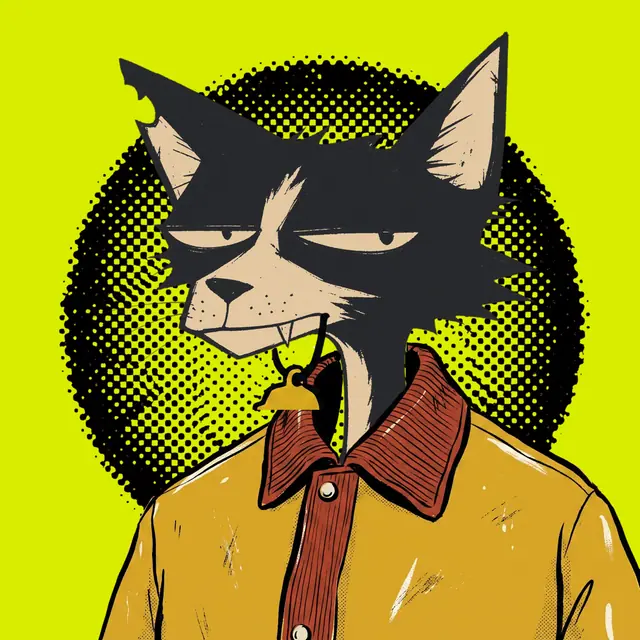 Broker #2079, a screenprinted alley cat.
