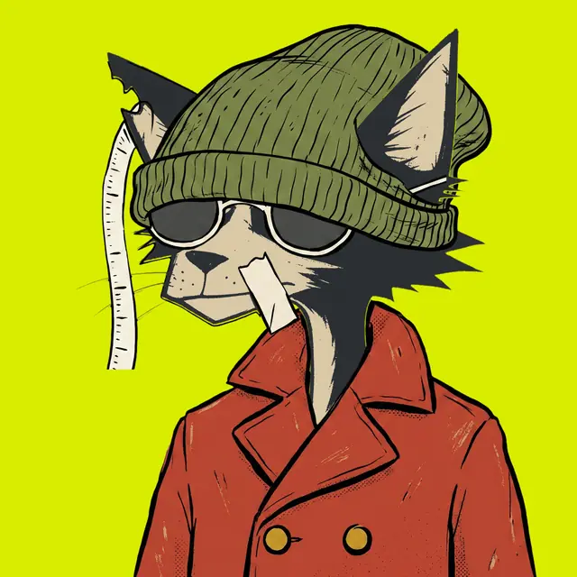 Broker #0208, a screenprinted alley cat.