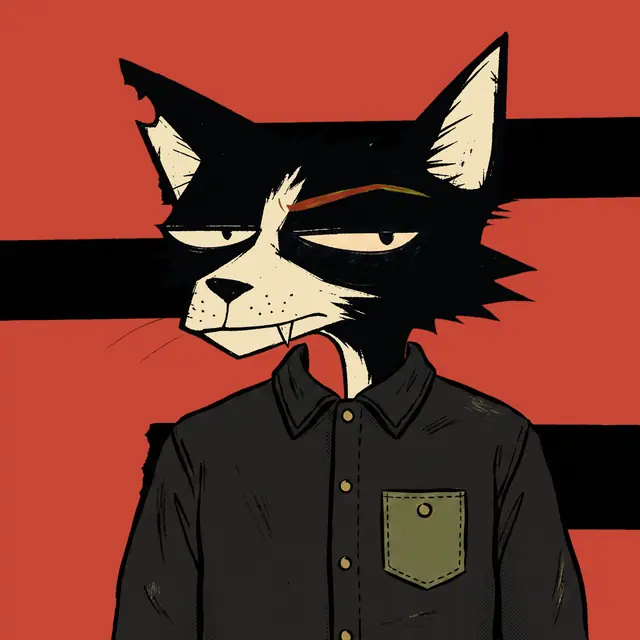 Broker #2081, a screenprinted alley cat.