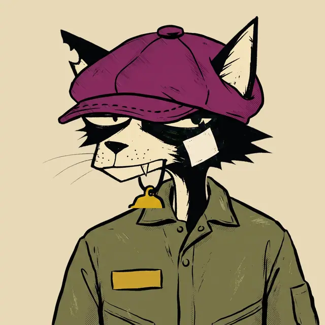 Broker #2083, a screenprinted alley cat.