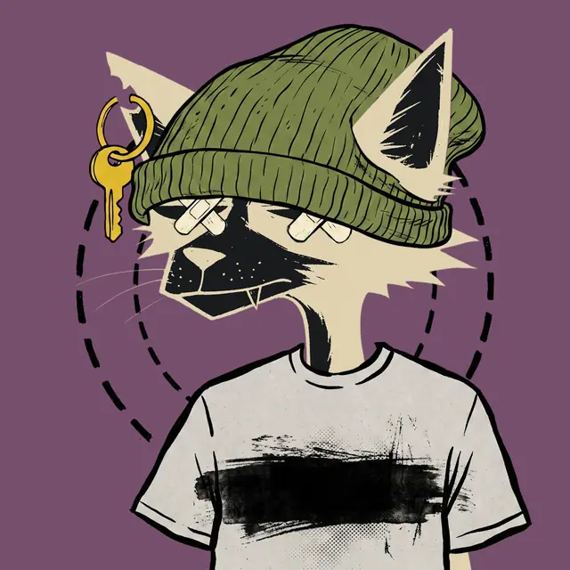 Broker #2086, a screenprinted alley cat.