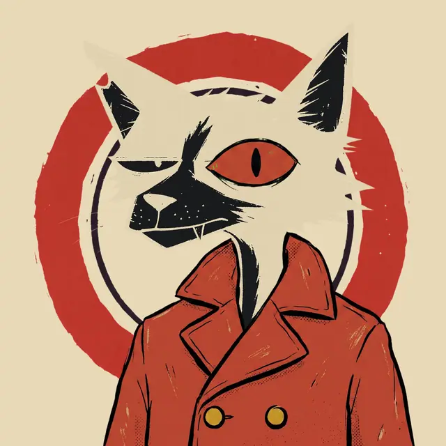 Broker #2088, a screenprinted alley cat.