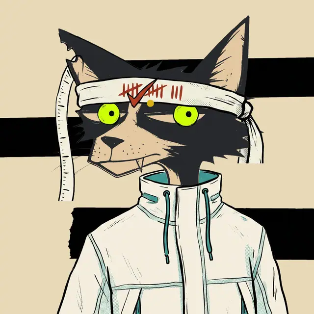 Broker #2099, a screenprinted alley cat.