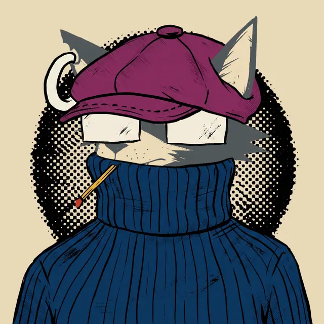 Broker #2105, a screenprinted alley cat.