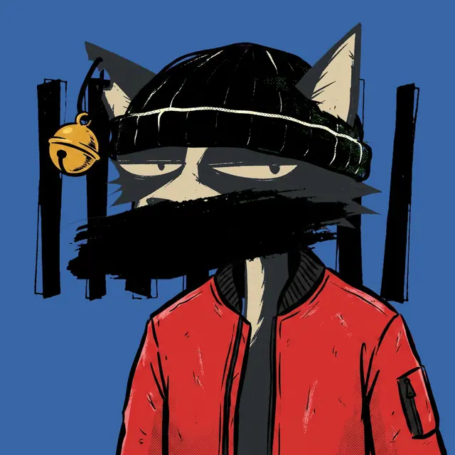 Broker #2108, a screenprinted alley cat.