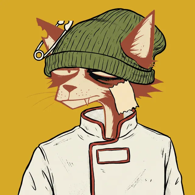 Broker #2115, a screenprinted alley cat.