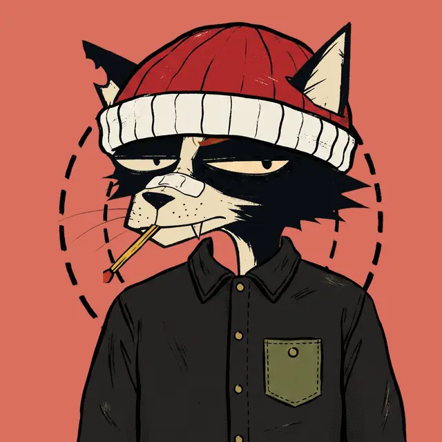 Broker #2117, a screenprinted alley cat.