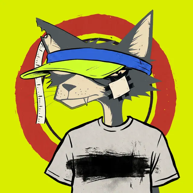 Broker #2125, a screenprinted alley cat.