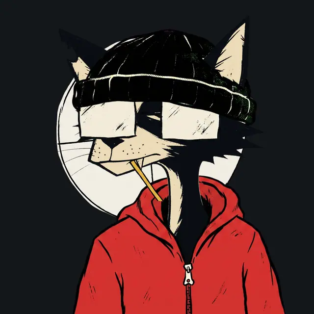 Broker #2127, a screenprinted alley cat.