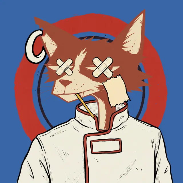 Broker #2128, a screenprinted alley cat.