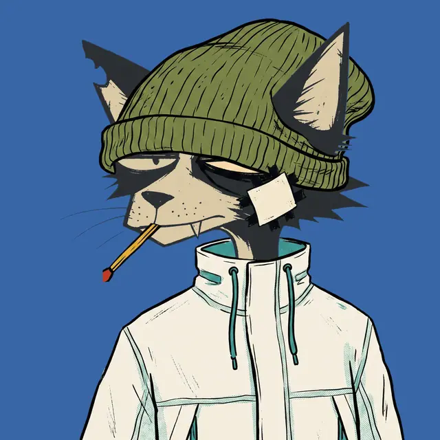 Broker #2135, a screenprinted alley cat.