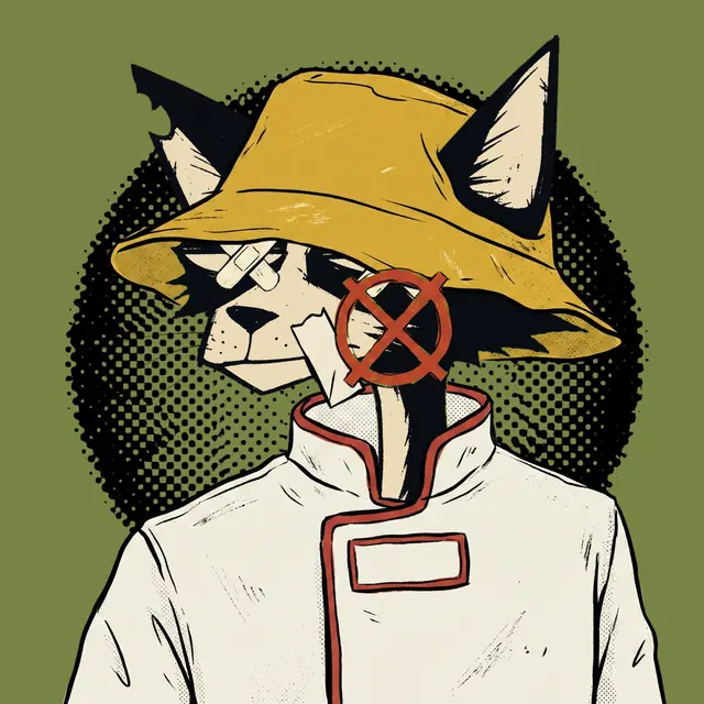 Broker #2137, a screenprinted alley cat.