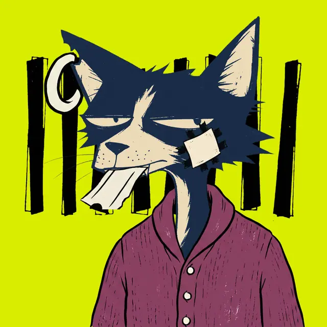 Broker #2138, a screenprinted alley cat.