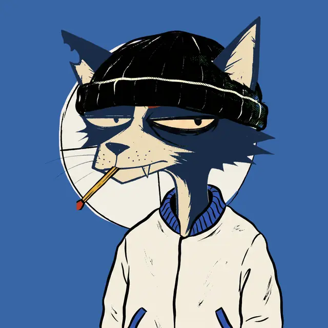 Broker #2141, a screenprinted alley cat.