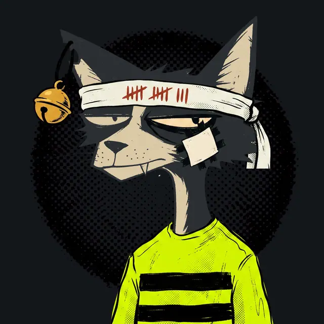 Broker #2143, a screenprinted alley cat.