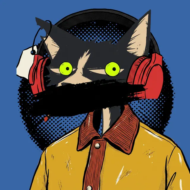 Broker #2147, a screenprinted alley cat.