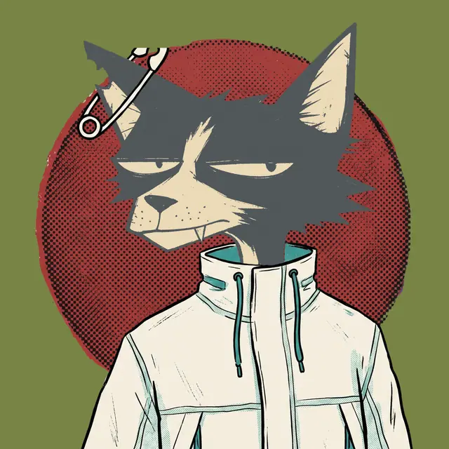 Broker #2148, a screenprinted alley cat.