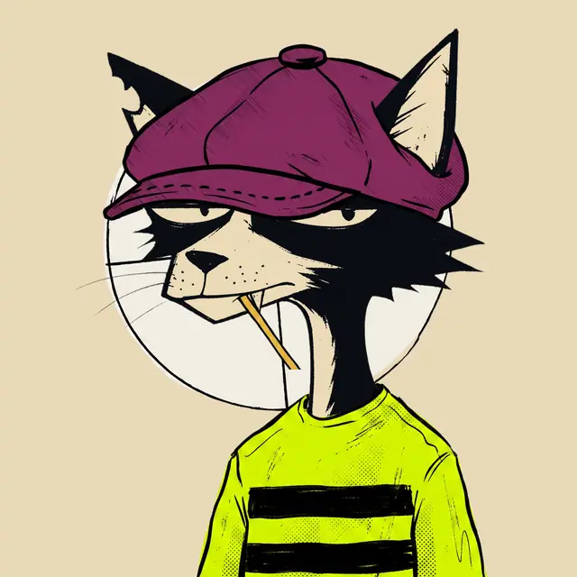 Broker #2149, a screenprinted alley cat.