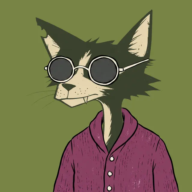 Broker #2151, a screenprinted alley cat.