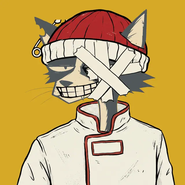 Broker #2156, a screenprinted alley cat.