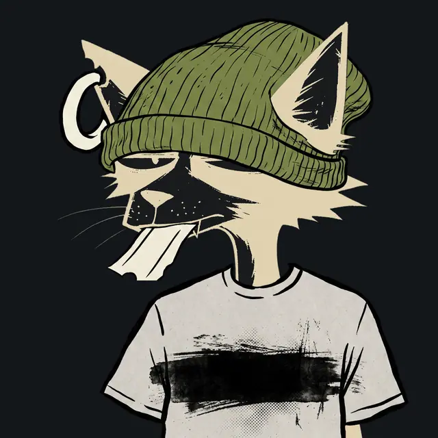 Broker #2157, a screenprinted alley cat.