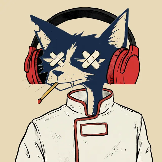 Broker #2161, a screenprinted alley cat.