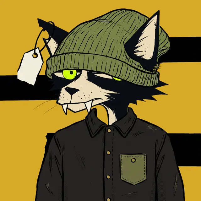 Broker #2164, a screenprinted alley cat.