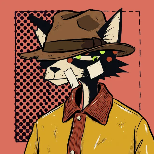 Broker #2169, a screenprinted alley cat.