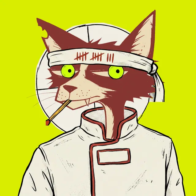 Broker #0217, a screenprinted alley cat.