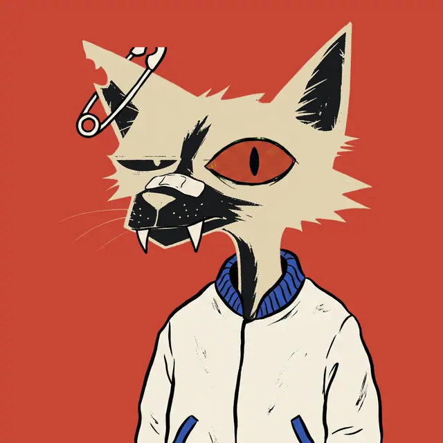 Broker #2171, a screenprinted alley cat.
