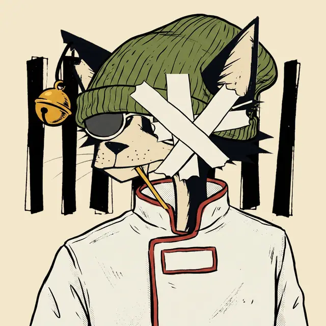 Broker #2173, a screenprinted alley cat.