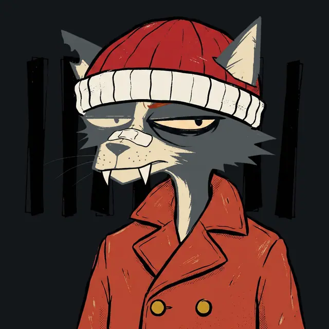 Broker #2174, a screenprinted alley cat.