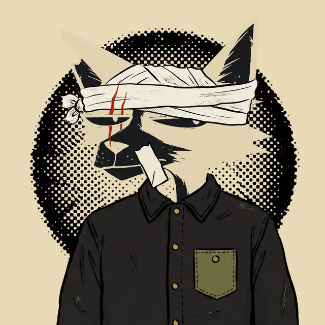 Broker #2179, a screenprinted alley cat.