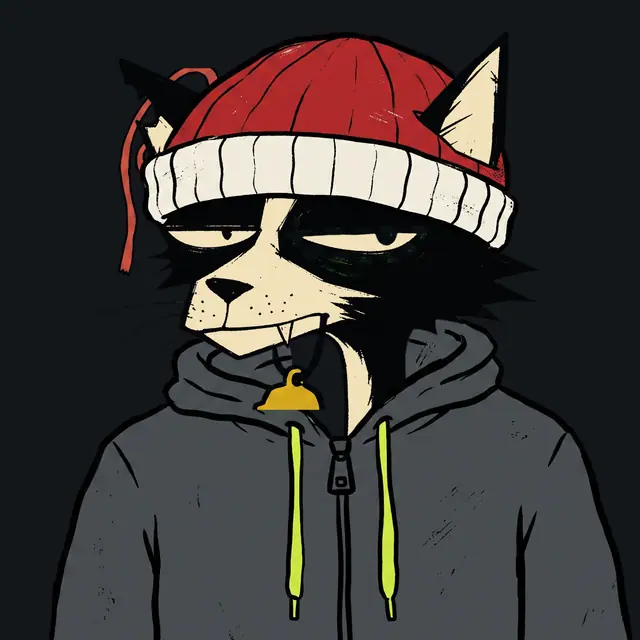 Broker #2180, a screenprinted alley cat.