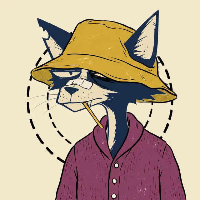 Broker #2183, a screenprinted alley cat.