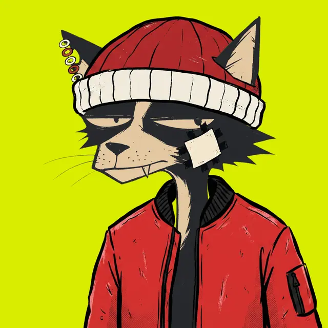 Broker #2185, a screenprinted alley cat.