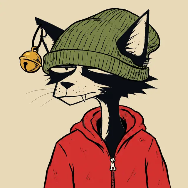 Broker #2186, a screenprinted alley cat.