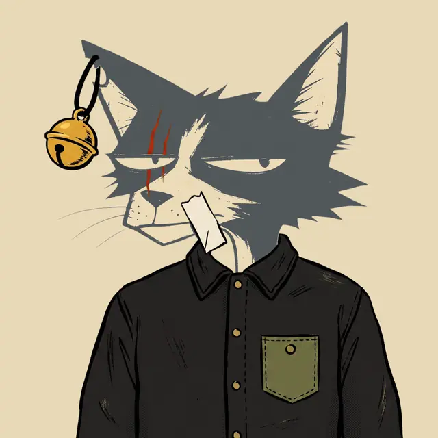 Broker #2187, a screenprinted alley cat.