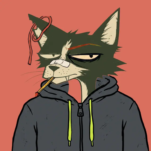Broker #2189, a screenprinted alley cat.