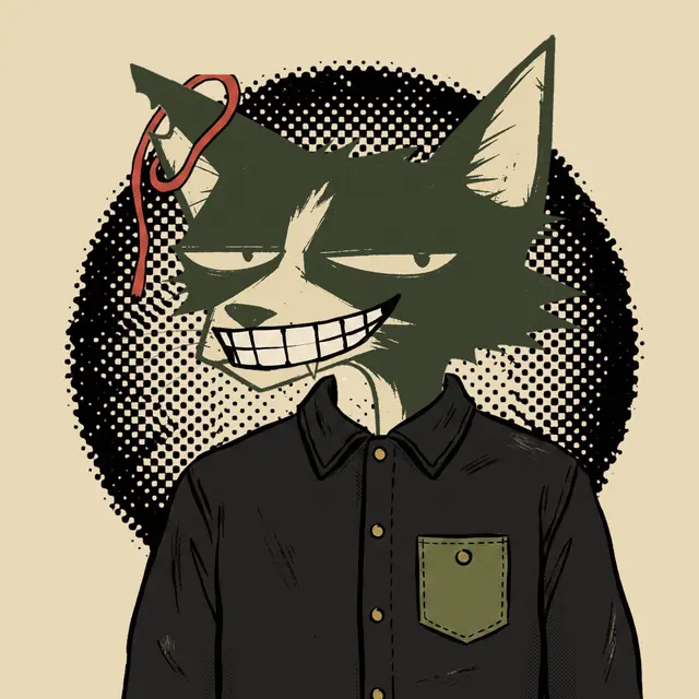 Broker #0219, a screenprinted alley cat.