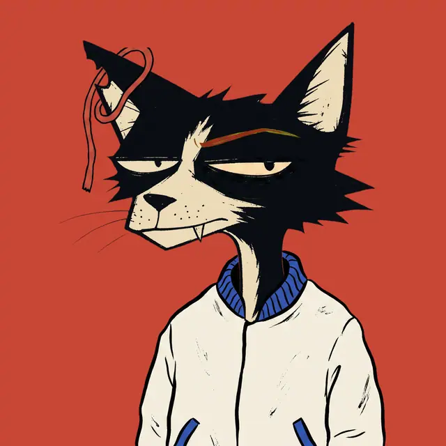 Broker #2196, a screenprinted alley cat.
